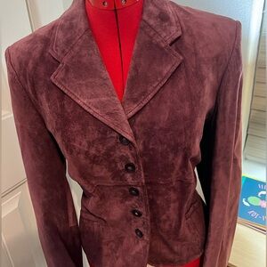 Women's Vintage I.E. Petite Mauve 100% Leather Jacket Size PXL (US 12-14)